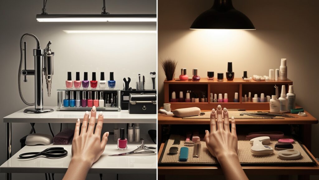 Nails done at home vs salon