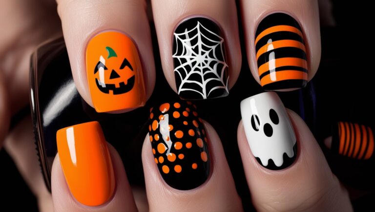 Simple Halloween Nail Designs at Home